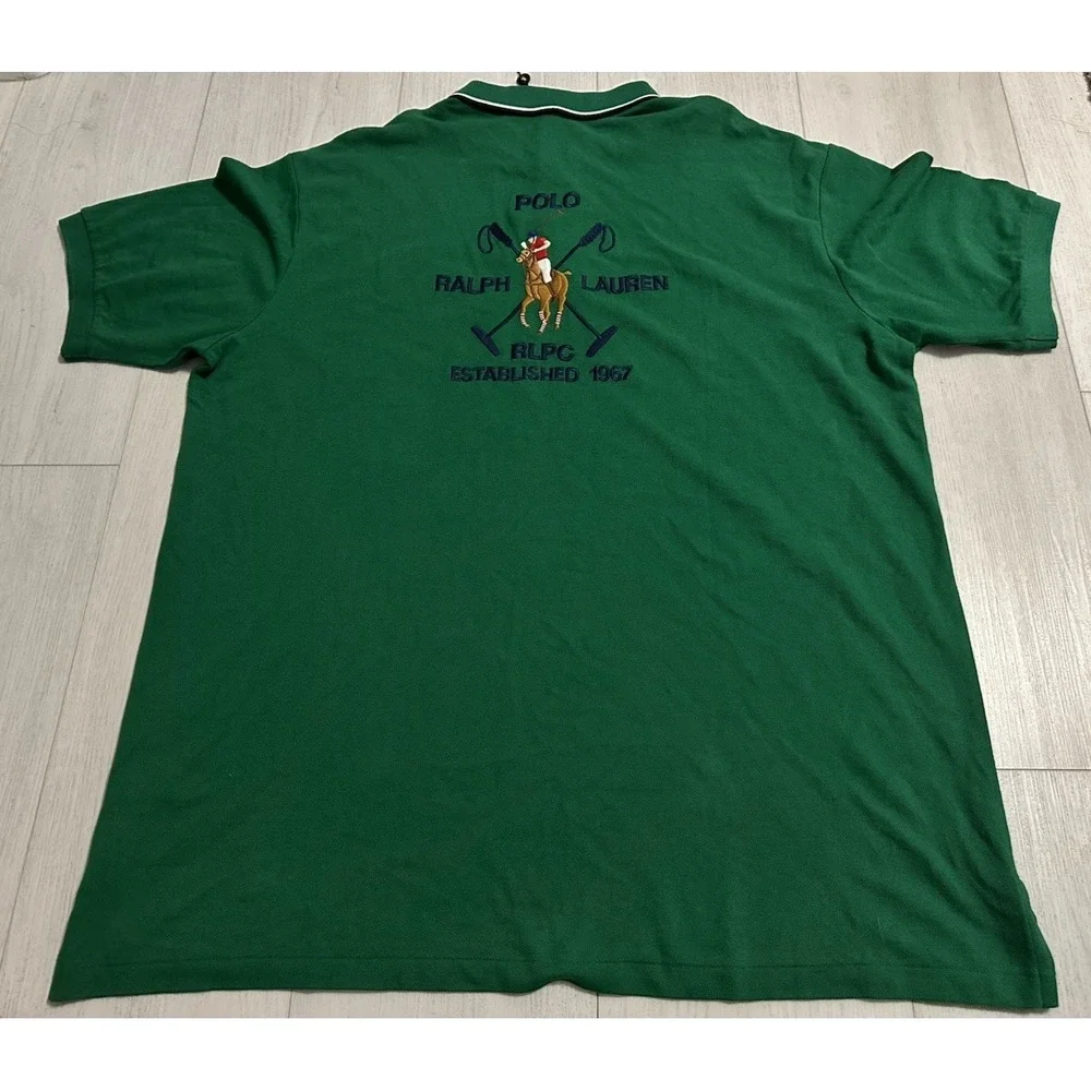 NWT Polo Ralph Lauren Men's Crest Mesh Polo Shirt Green‎ Sz 2XLT $148